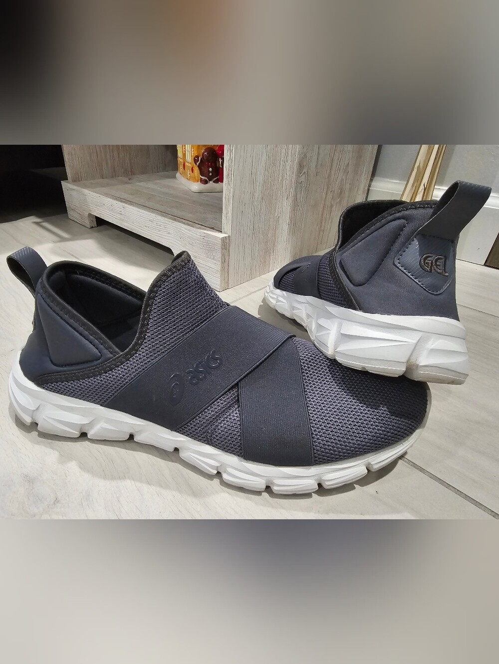 ASICS Men's Gray Slip-On Athletic Shoes Sneakers Size 13